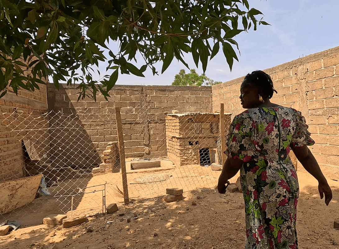 Ruimte ingericht door Josette voor de pluimveehouderij om haar activiteiten te diversifiëren